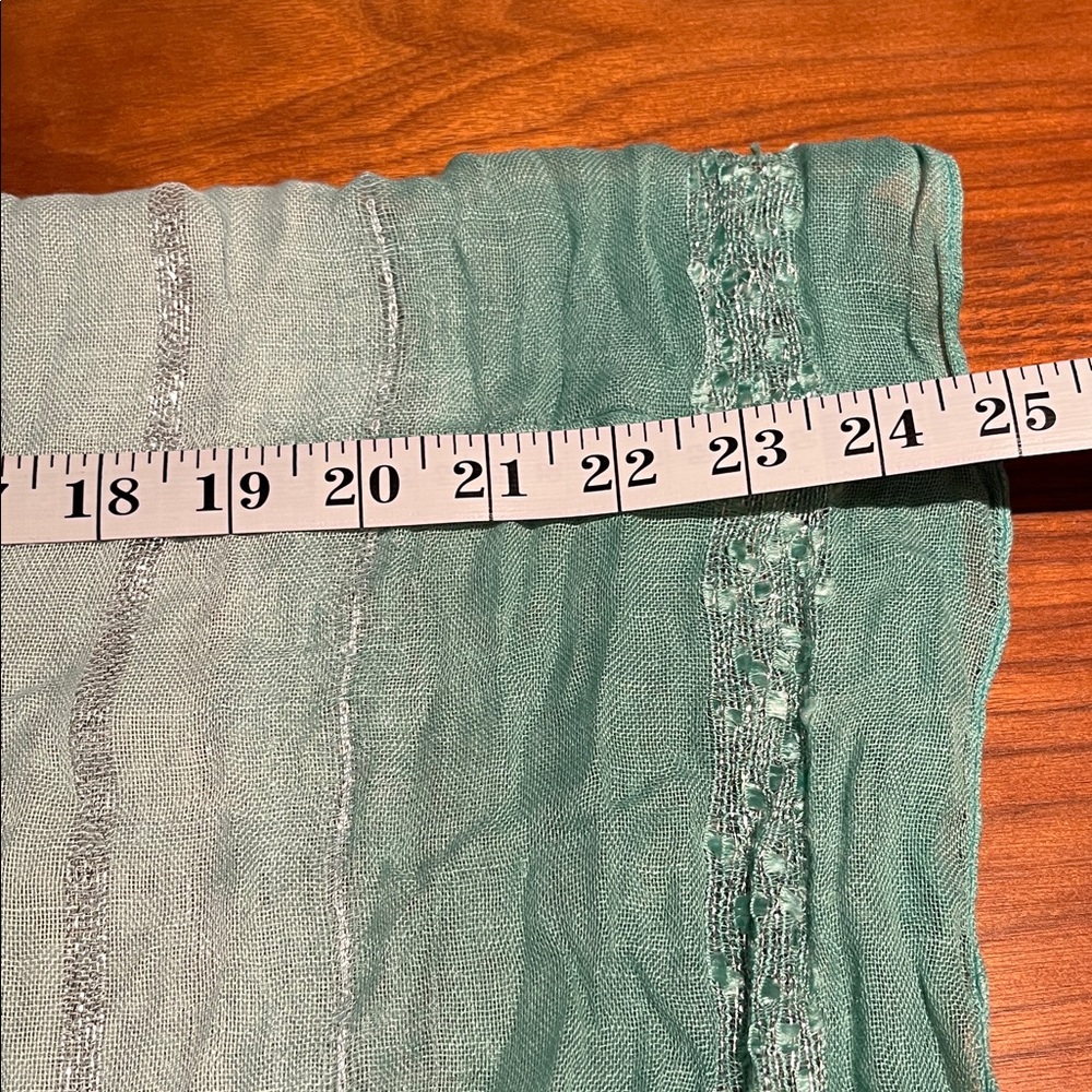 EUC Tommy Bahama Infinity Scarf in Ombré Turquoise with Silver Thread - Picture 5 of 8